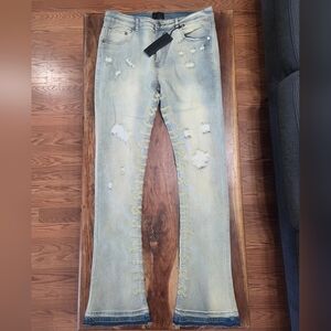 Supply's "RUTHLESS" Distressed Light Blue Jeans